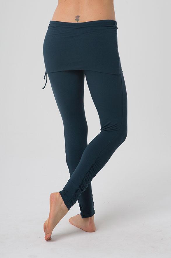 The OM Collection Leggings Dark Teal / S Ruched Leggings with Skirt // Colors Available