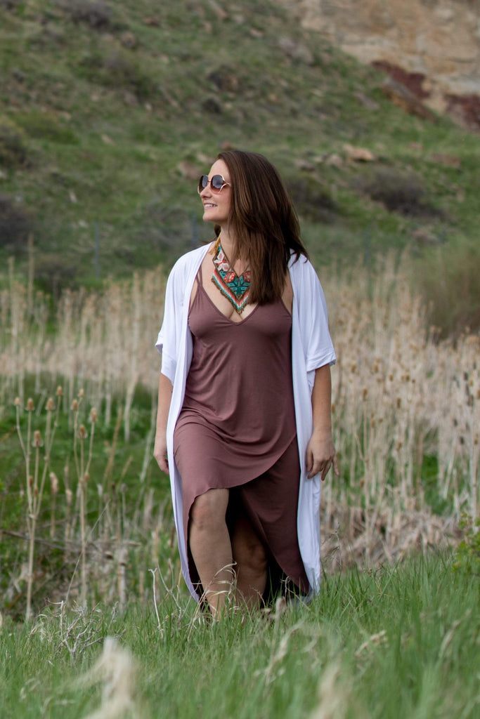 The OM Collection Nutmeg / XS In the Moment Slip Dress