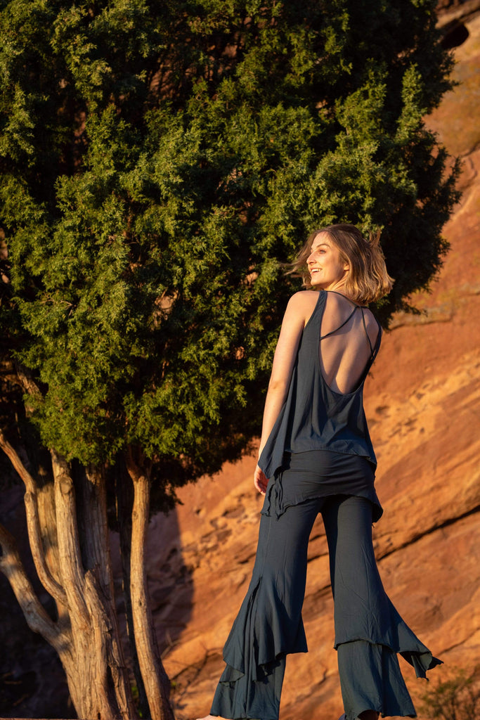 The OM Collection Pants 3 Tier Flow Pants // Monochrome