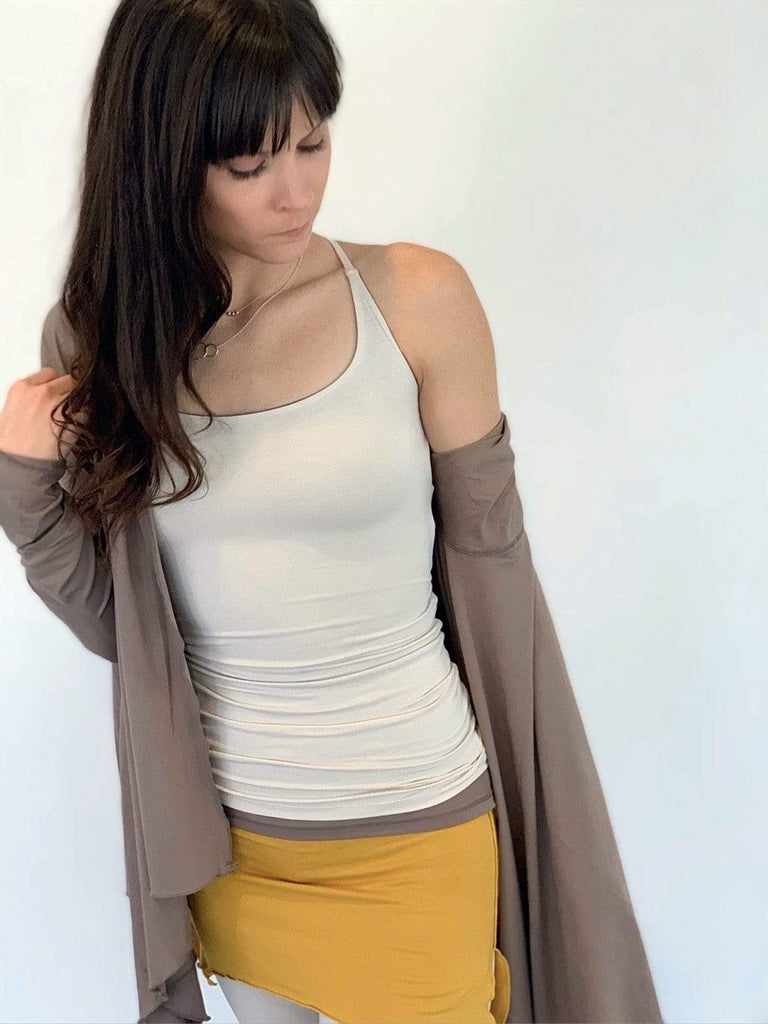 The OM Collection Shirt Reversible Lace Up Ballerina Tank